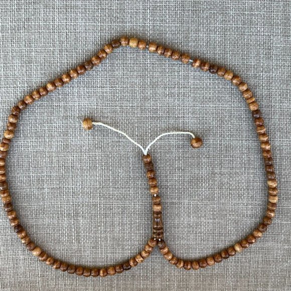 Real Wood Beads Religious Islamic Tasbeeh Brown Tone Handmade Prayer Beads New - Picture 5 of 7